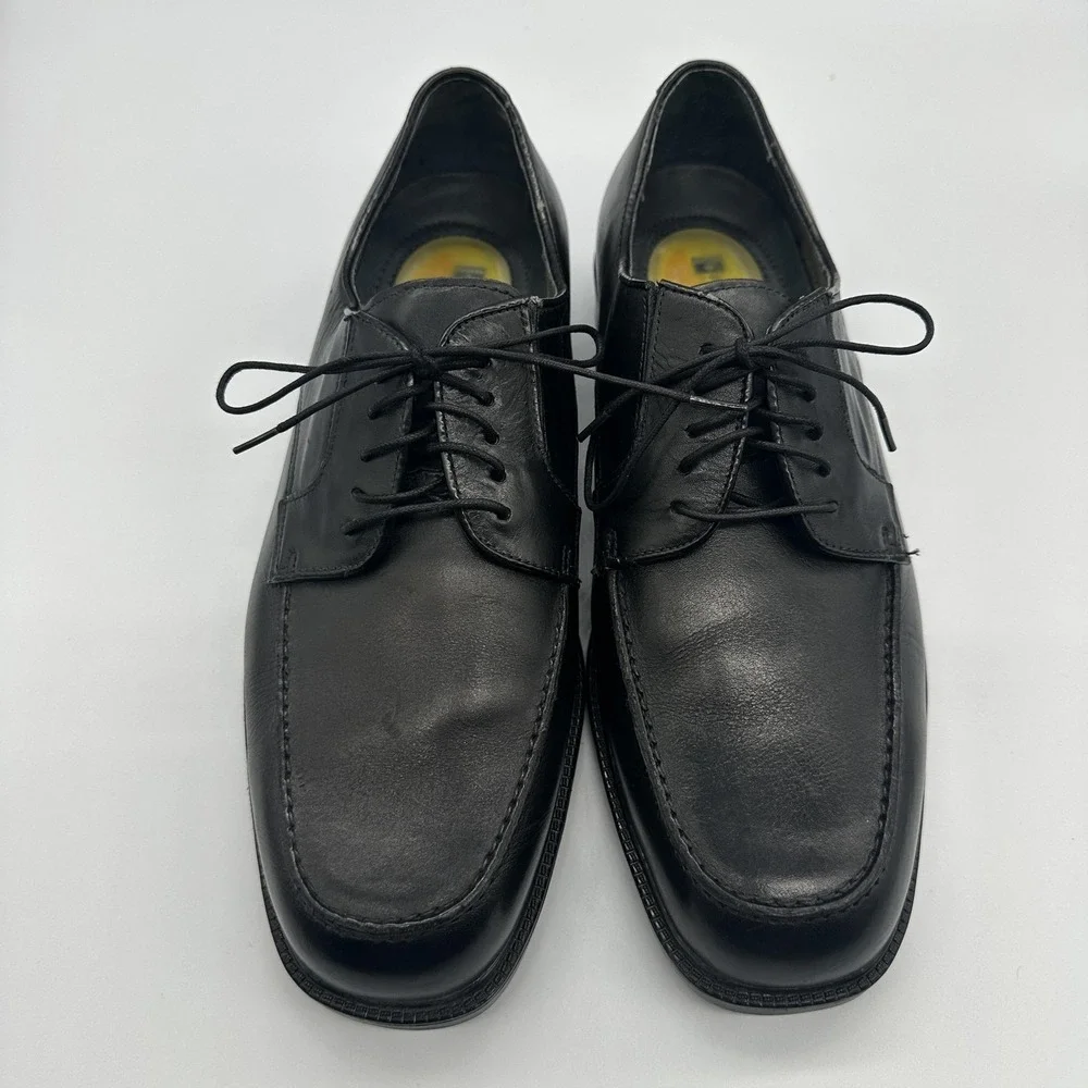 Dockers Shoes Mens Size 10.5 W Black Leather Derby Dress Comfort‎ Gel 090-4524